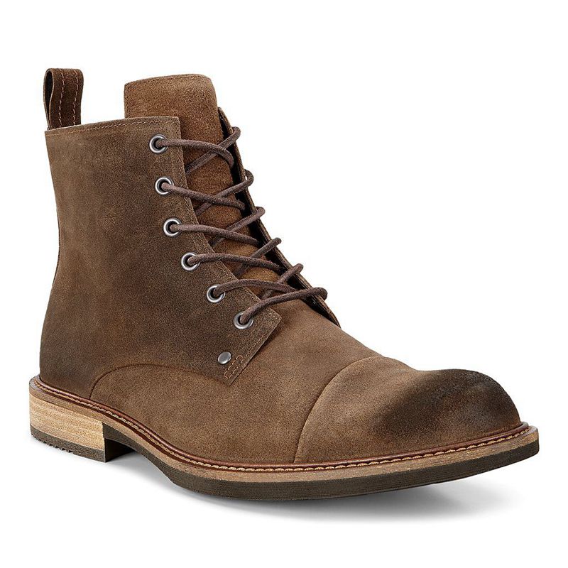 Men Boots Ecco Kenton - Ankle Boots Brown - India CBGLYZ340